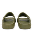 Pair of olive green Chupster foot pov on a white background