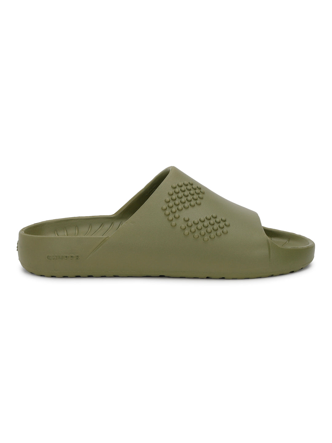 100% bio degradable Olive Chupster with dotted texture 