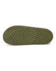 Olive green Chupster with rubberised sole on a white background