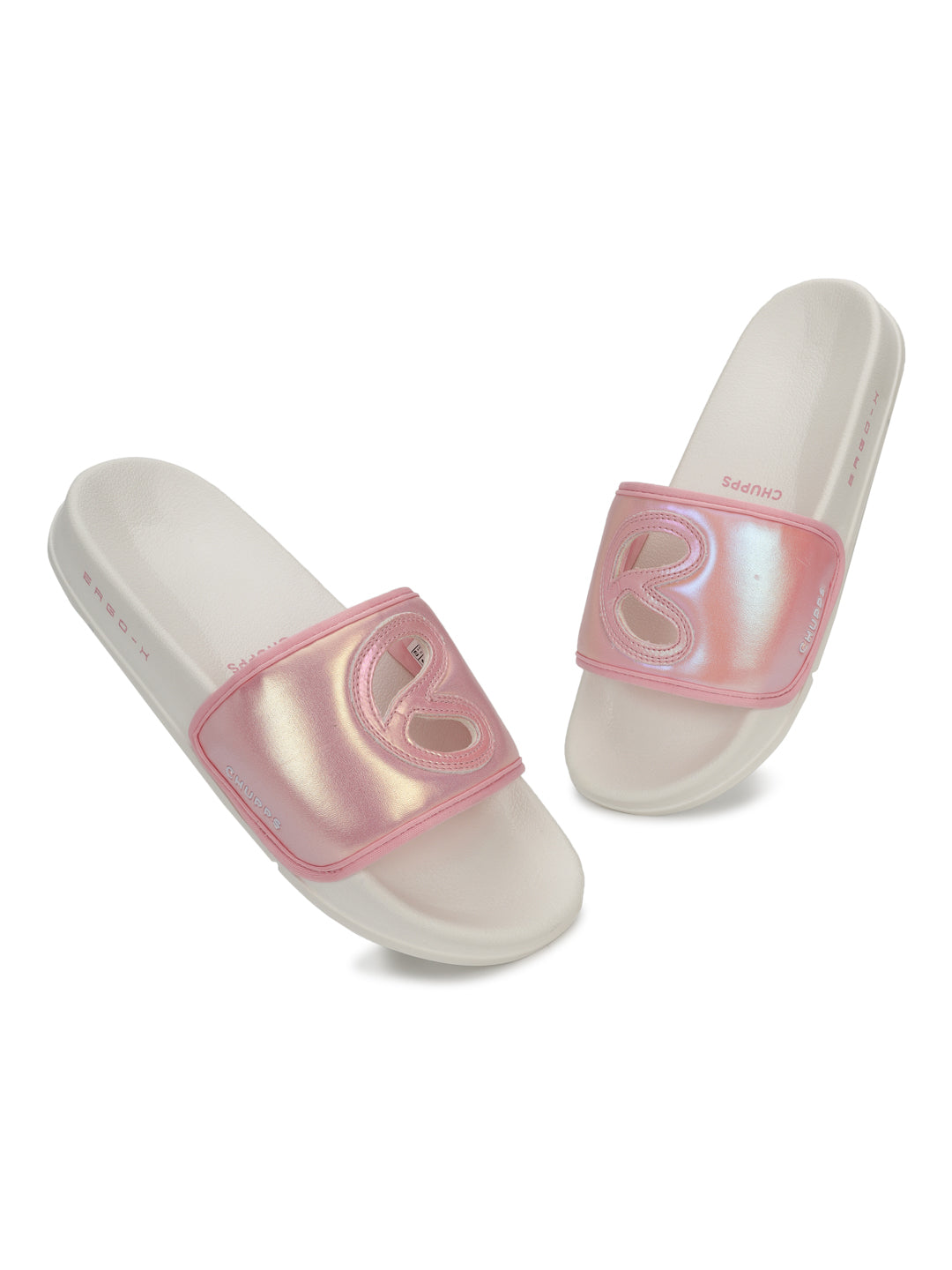 Women’s pink sliders for light festive wear and daily casuals
