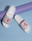 Grace White Pink Sliders