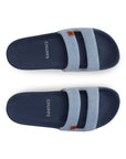 Top view of Chupps Zella Sky Blue Denim Sliders