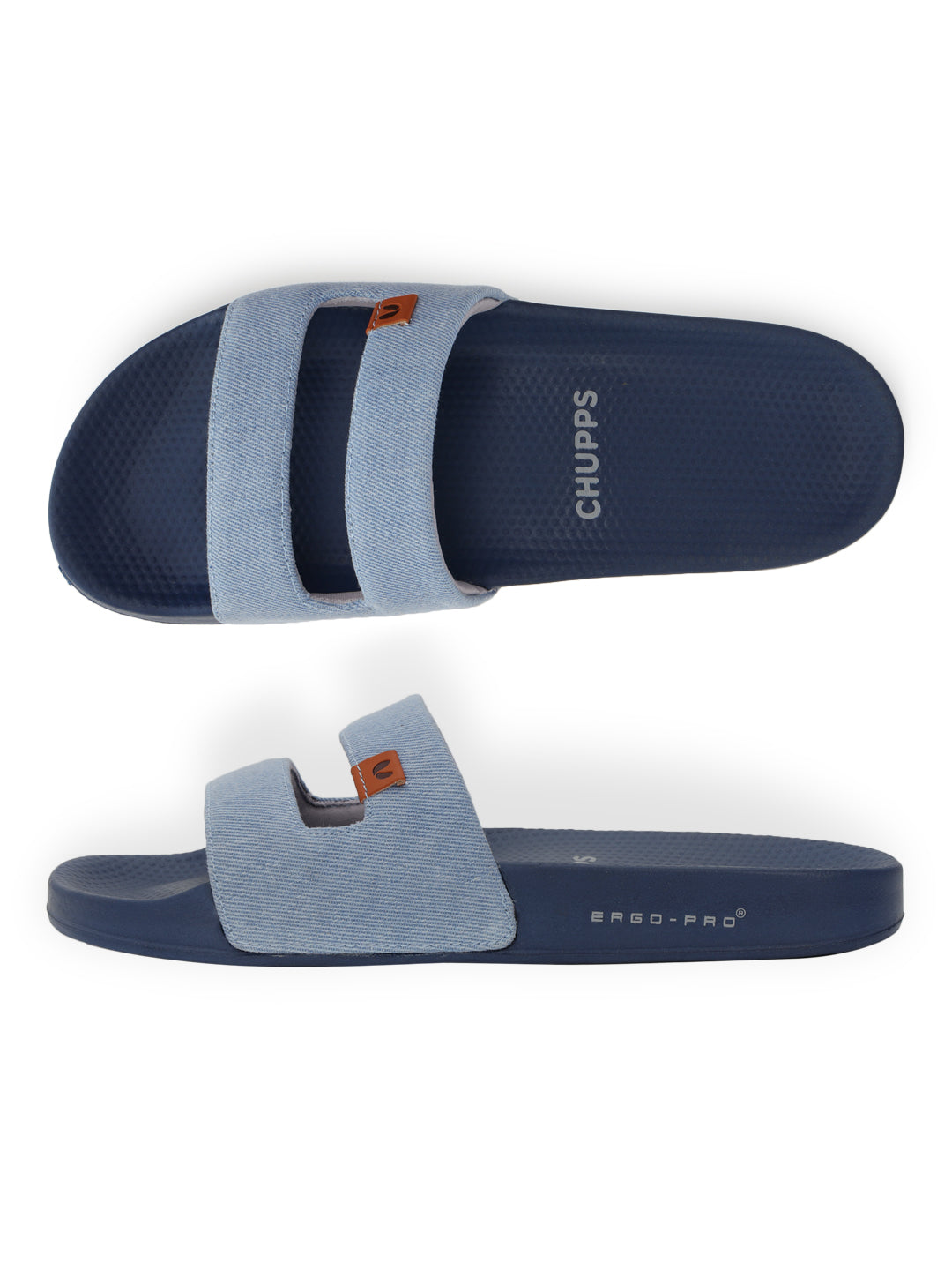 Top and side view of soft footbed with visible arch support and cushioned heel.
