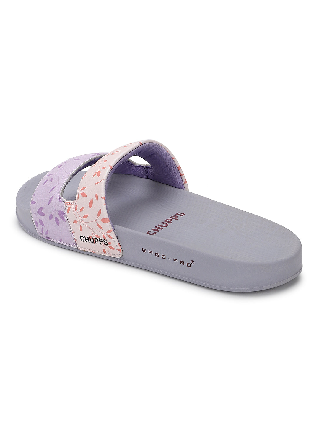 Nubi Purple Grey Sliders-Women