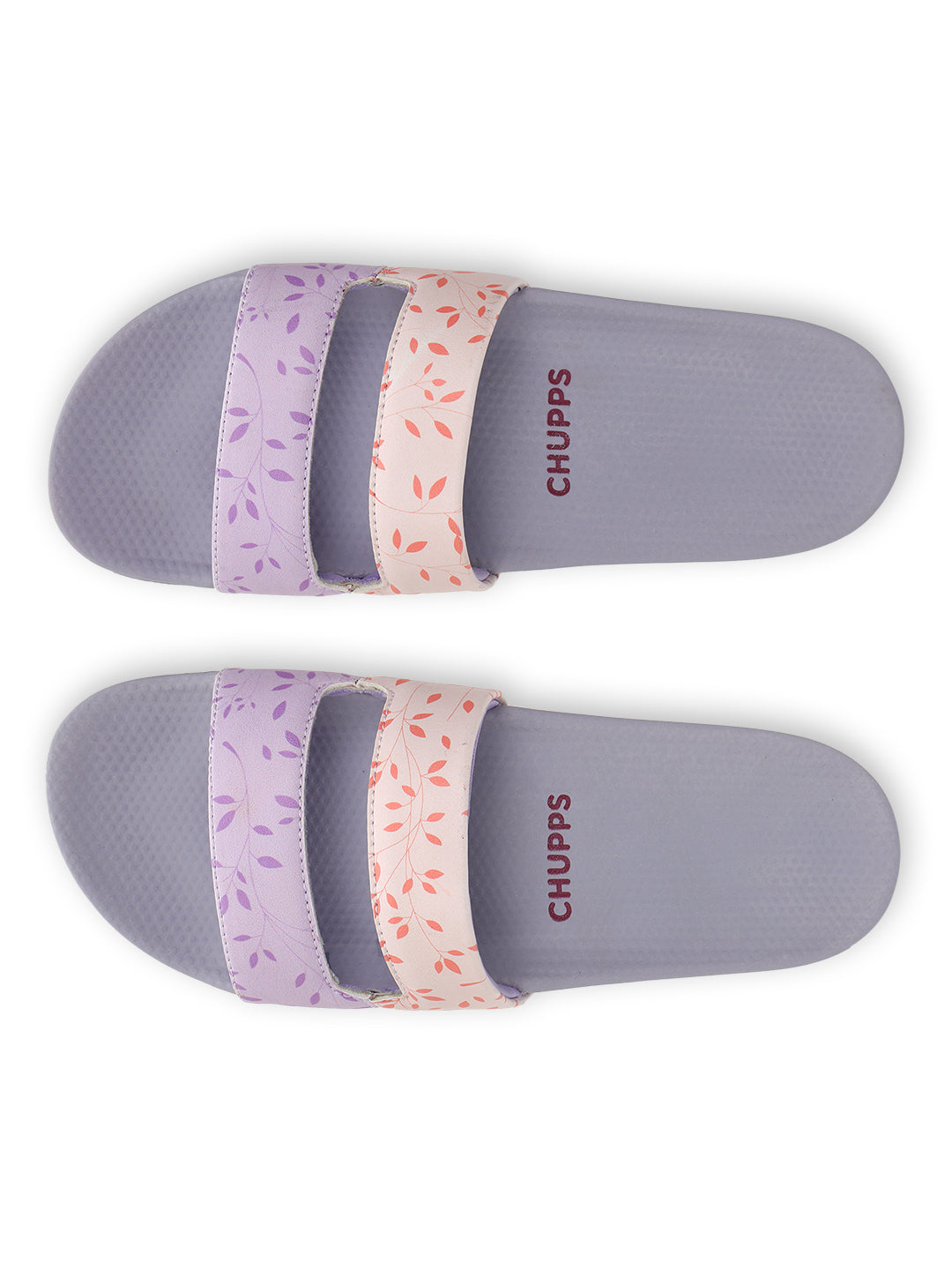 Nubi Purple Grey Sliders-Women
