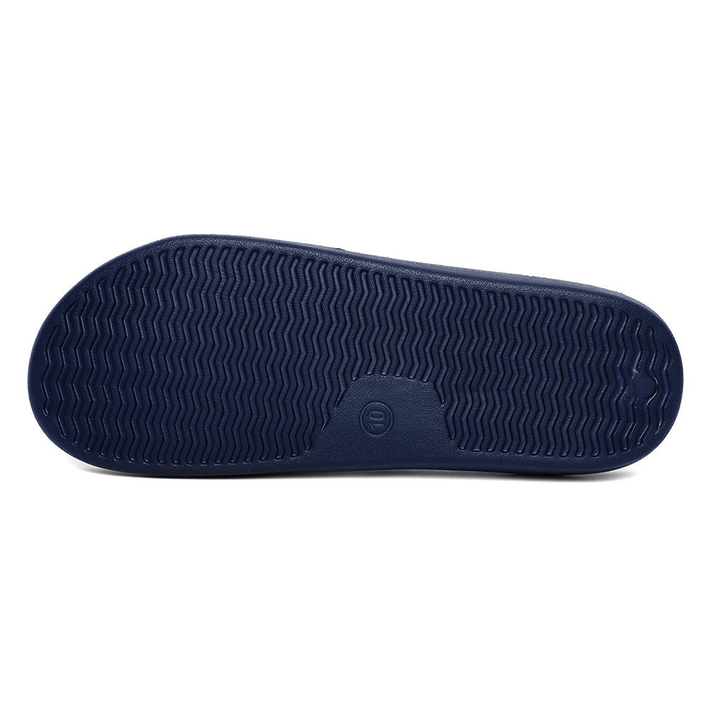 Chupps X Mi Surge White &amp; Navy Sliders