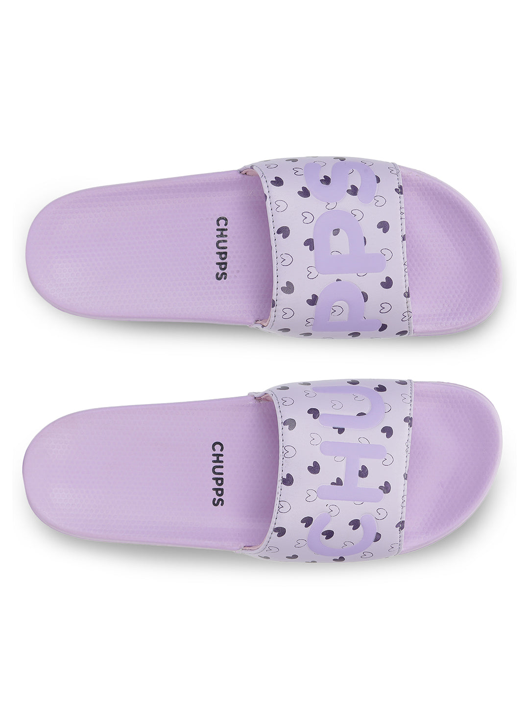 Purple slider with heart motif design