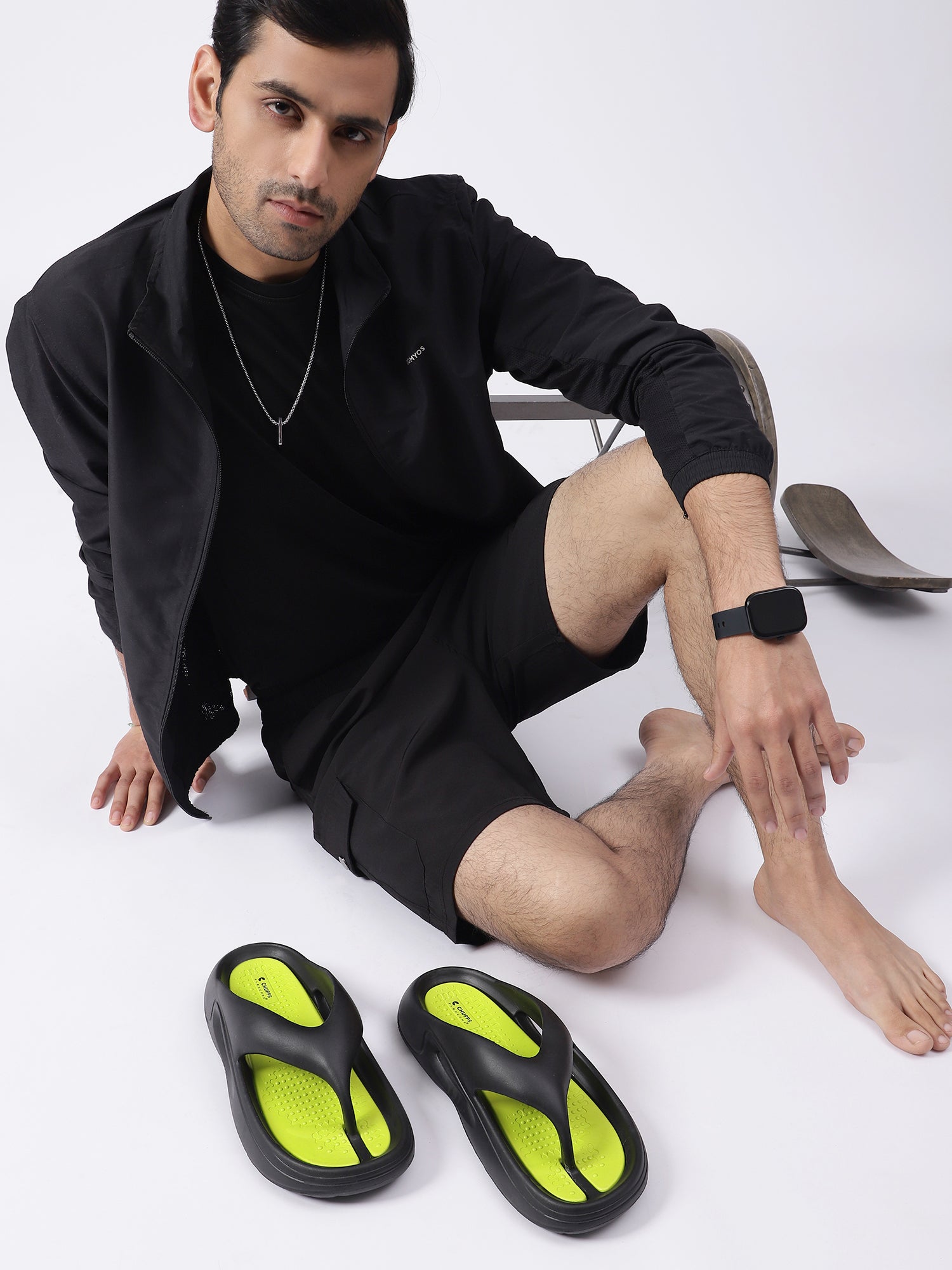 Dune Black Neon Green V-Strap