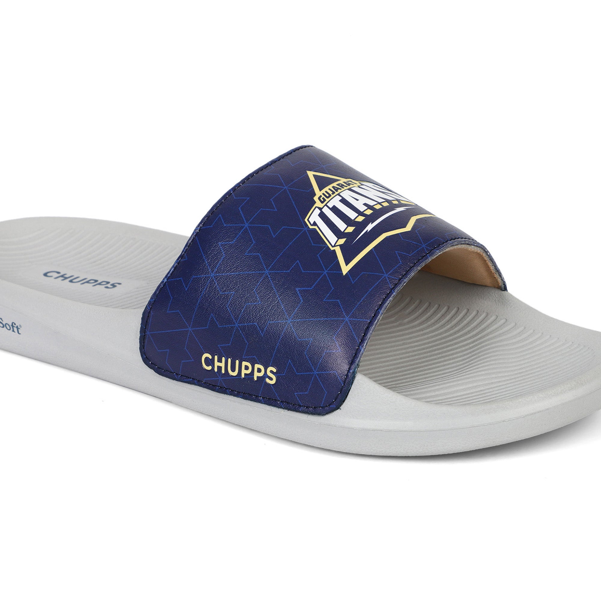 Chupps x Gujrat Titans Bold Navy &amp; Grey Sliders