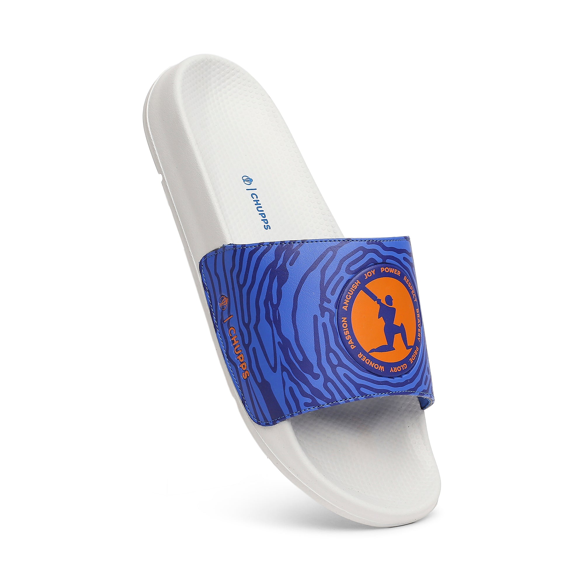 Chupps x ICC Trophy Light Grey Blue Sliders