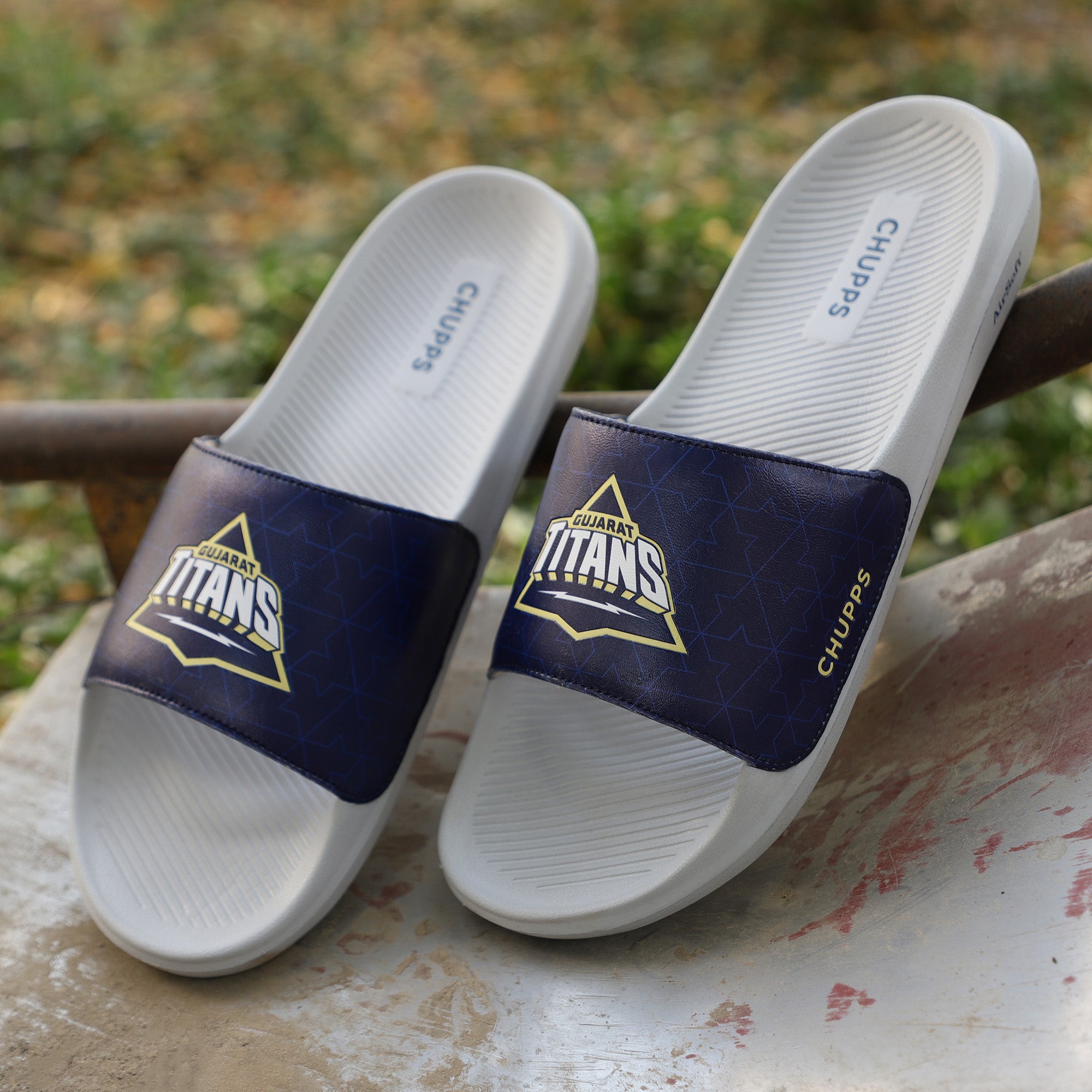 Chupps x Gujrat Titans Bold Navy &amp; Grey Sliders