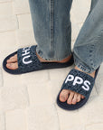 Flame Navy Blue Sliders