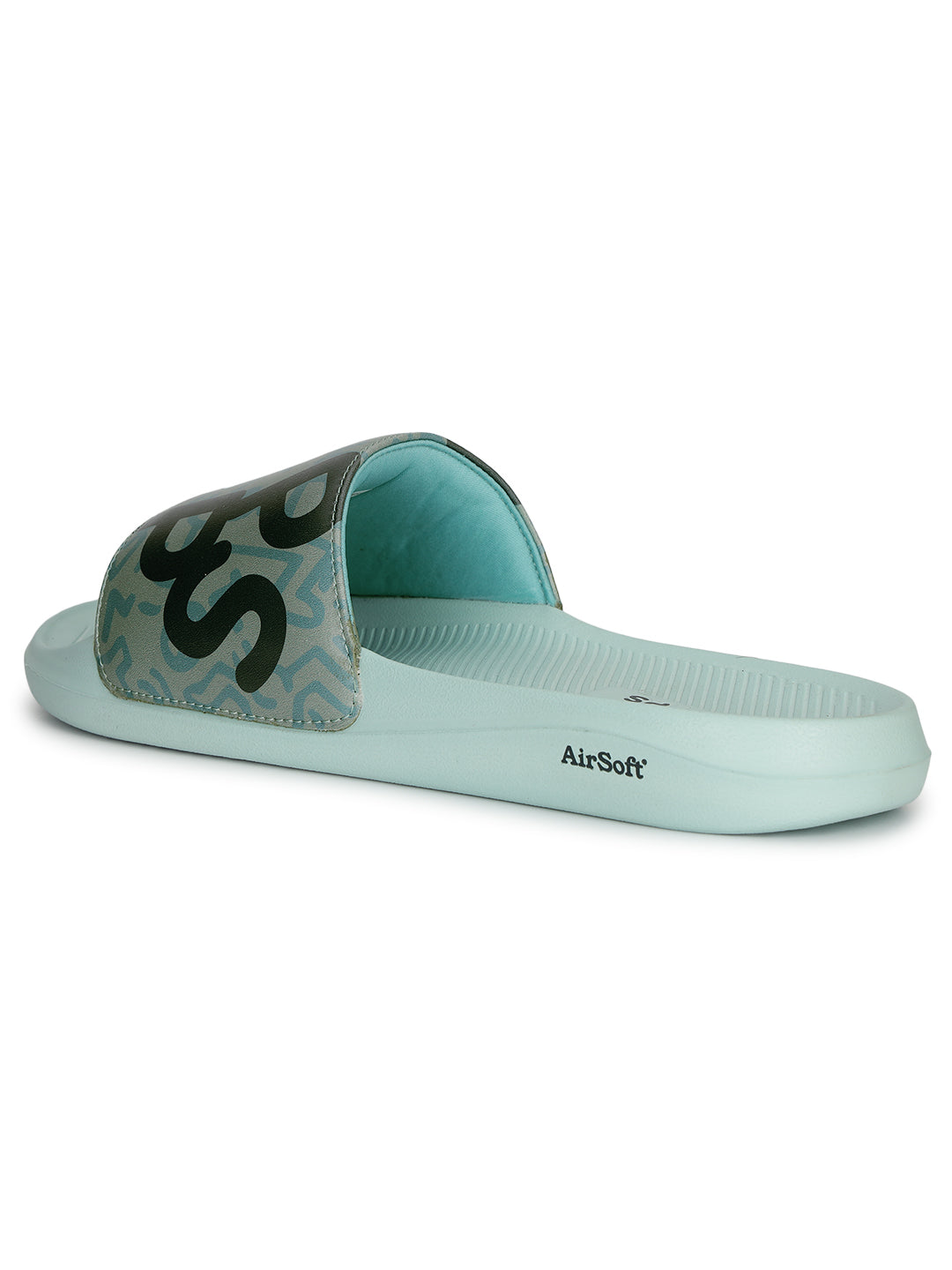 Tumble Sea Green Sliders- Men