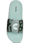 Tumble Sea Green Sliders- Men