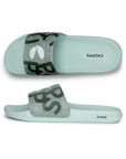 Tumble Sea Green Sliders- Men