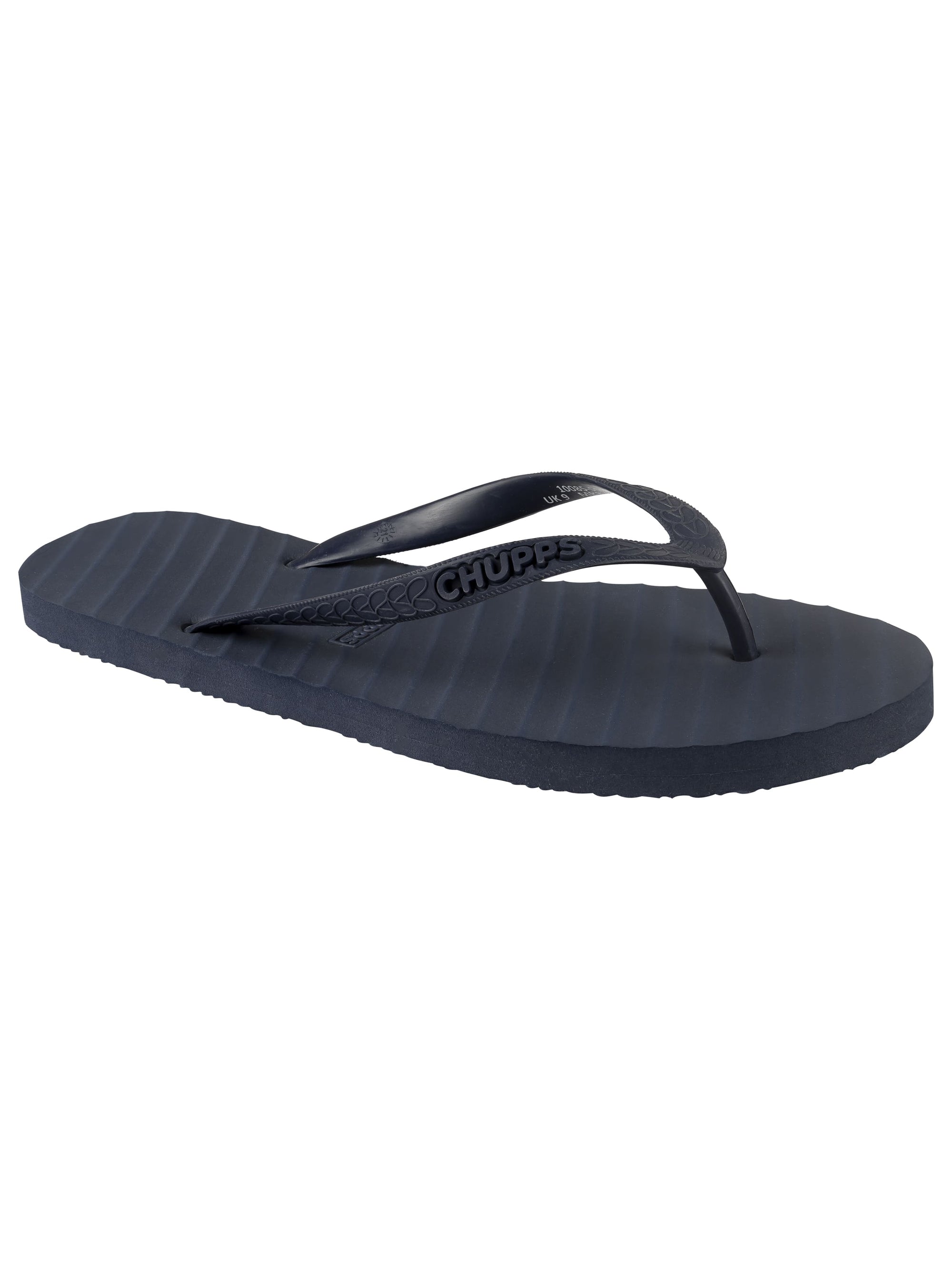 Banana Leaf Monochrome Medieval Blue Flipflops