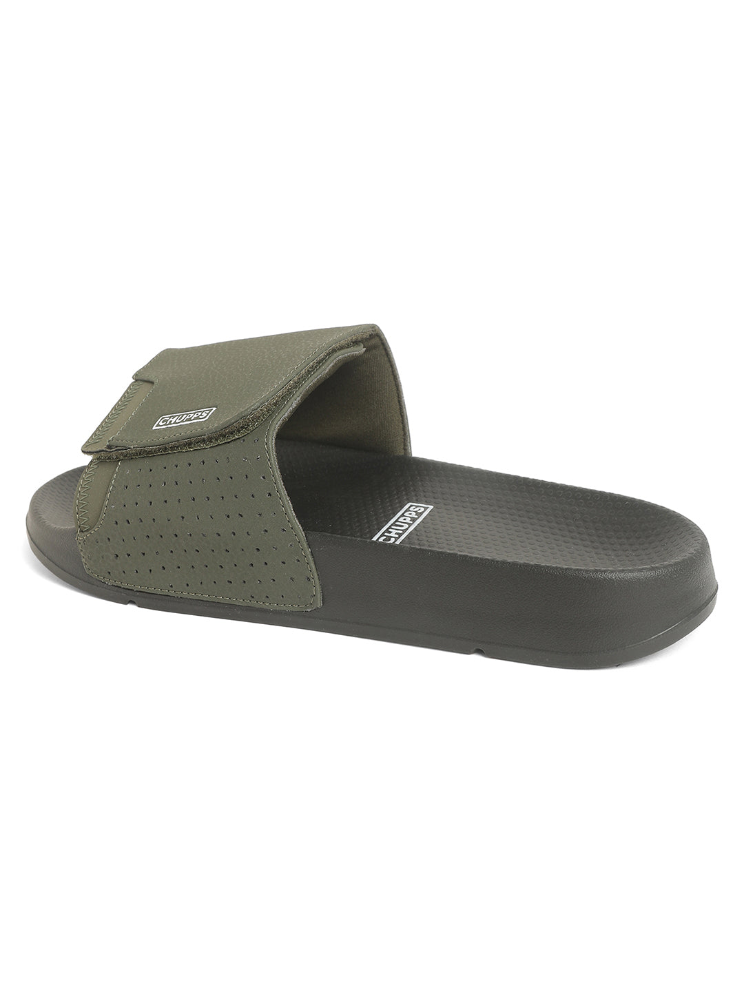Solid Hues Black &amp; Olive Sliders