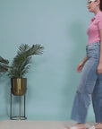 Grace White & Pink Sliders -Women