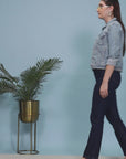 Grace White & Blue Sliders -Women